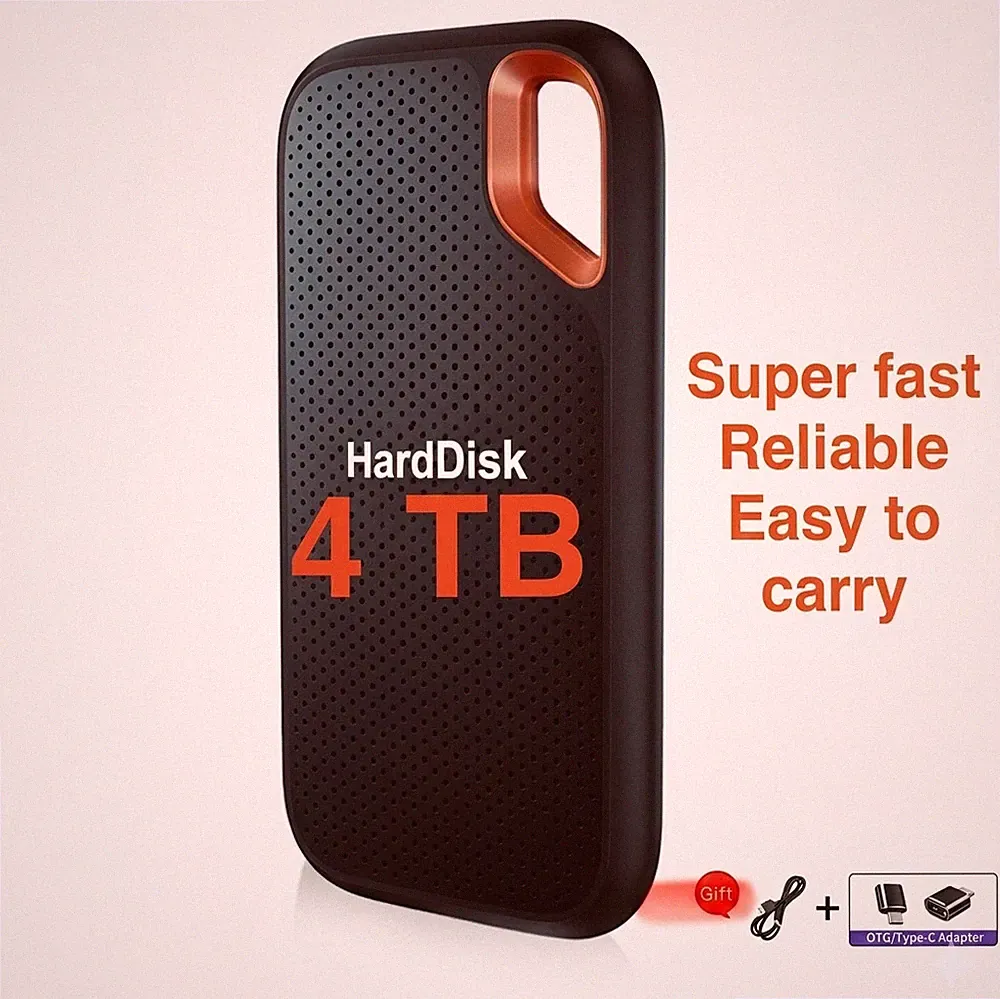 external hard drive 4tb High Speed Capacity Solid State Usb3.2 Laptop Mac And PC