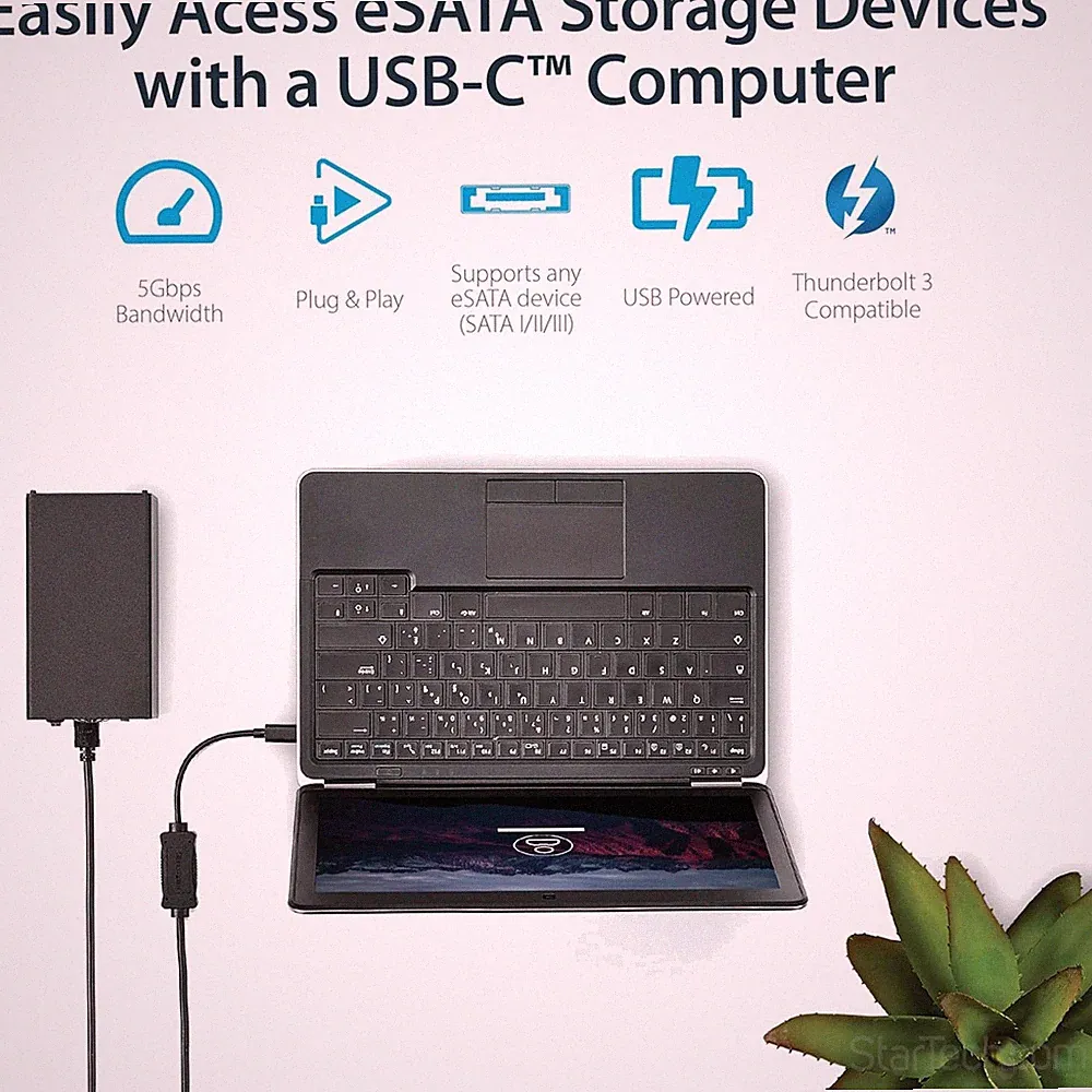 External Hard Drive Adapter - USB 3.0 to eSATA Converter