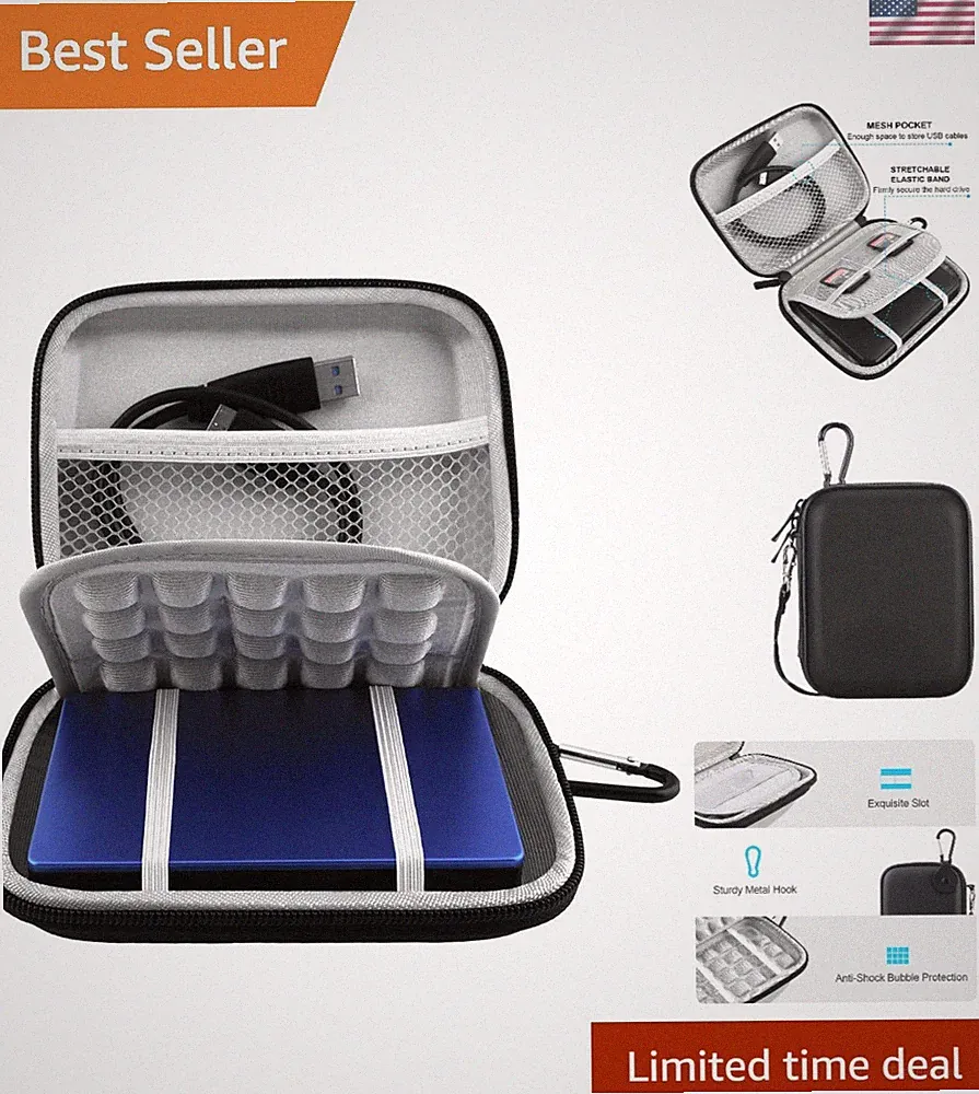 Hard Drive Carrying Case for Seagate Portable/Seagate One Touch/Game Drive fo...