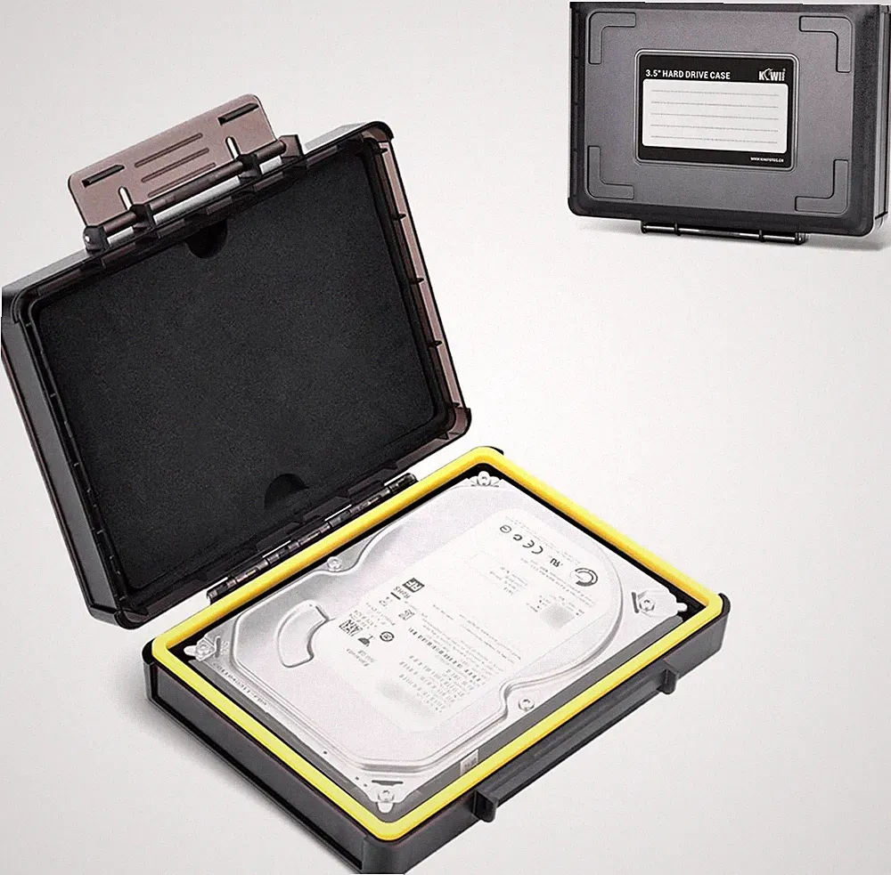 Hard Drive Case 3.5" External Hard Drive Portable Carrying Case, Water-Resistant