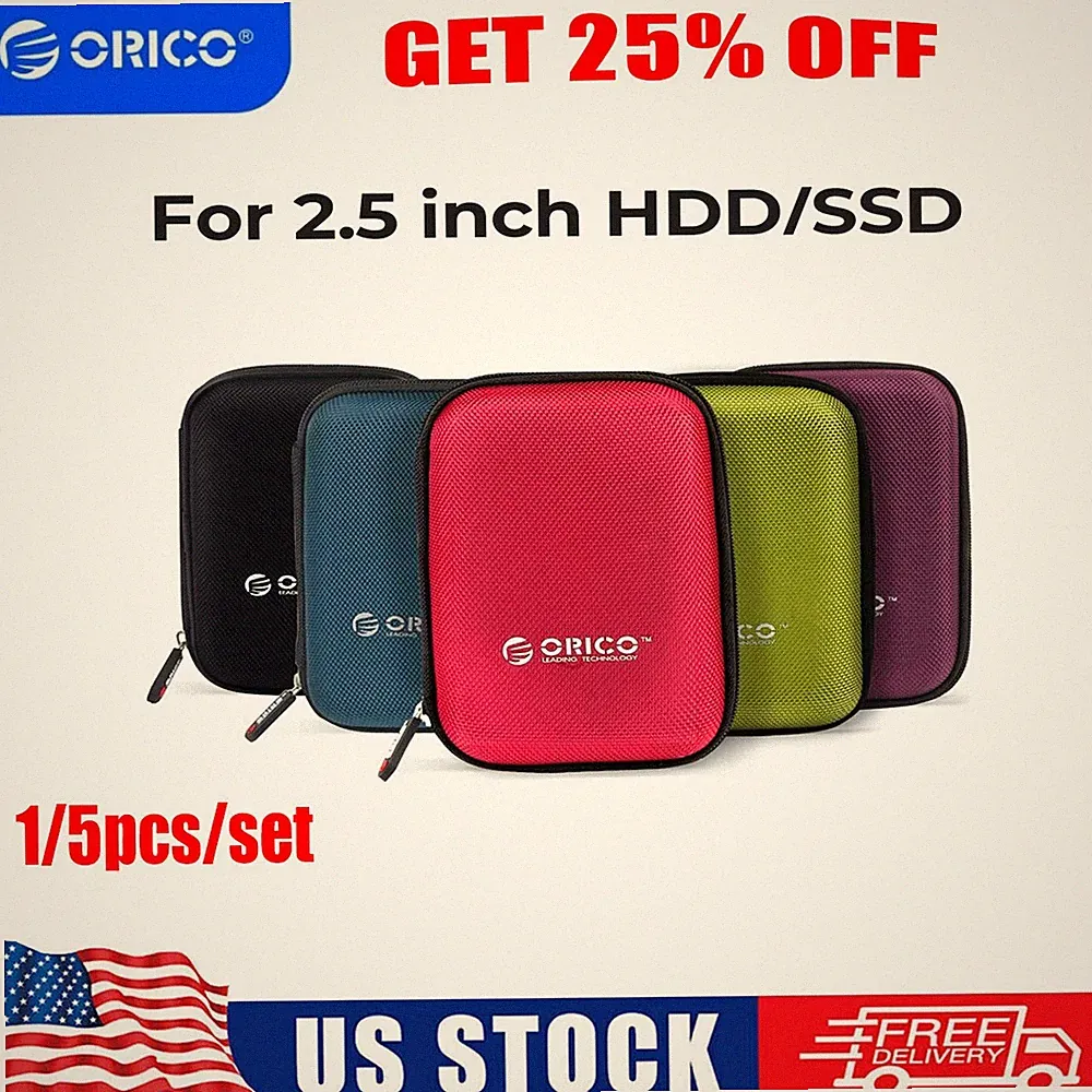 ORICO 2.5" Shockproof External Hard Drive Case for Seagate WD Samsung 2.5'' SSD